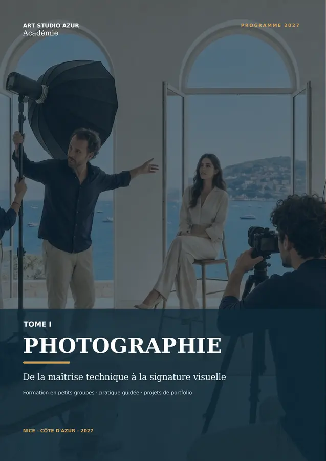 Couverture du programme Photographie, Tome I, Art Studio Azur Académie 2027.